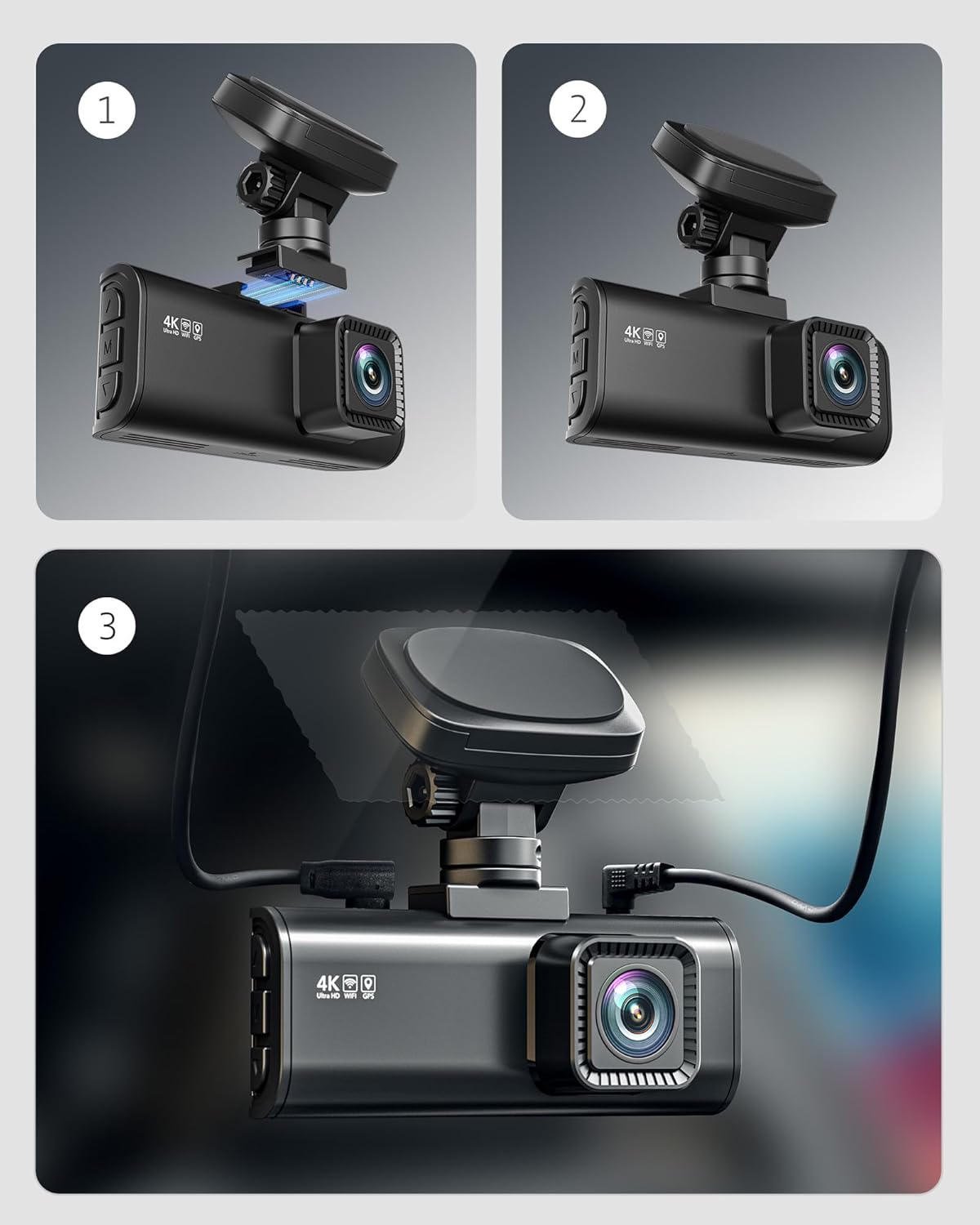 REDTIGER 180° Rotatable Mount for F7N/F17 Dash Cam