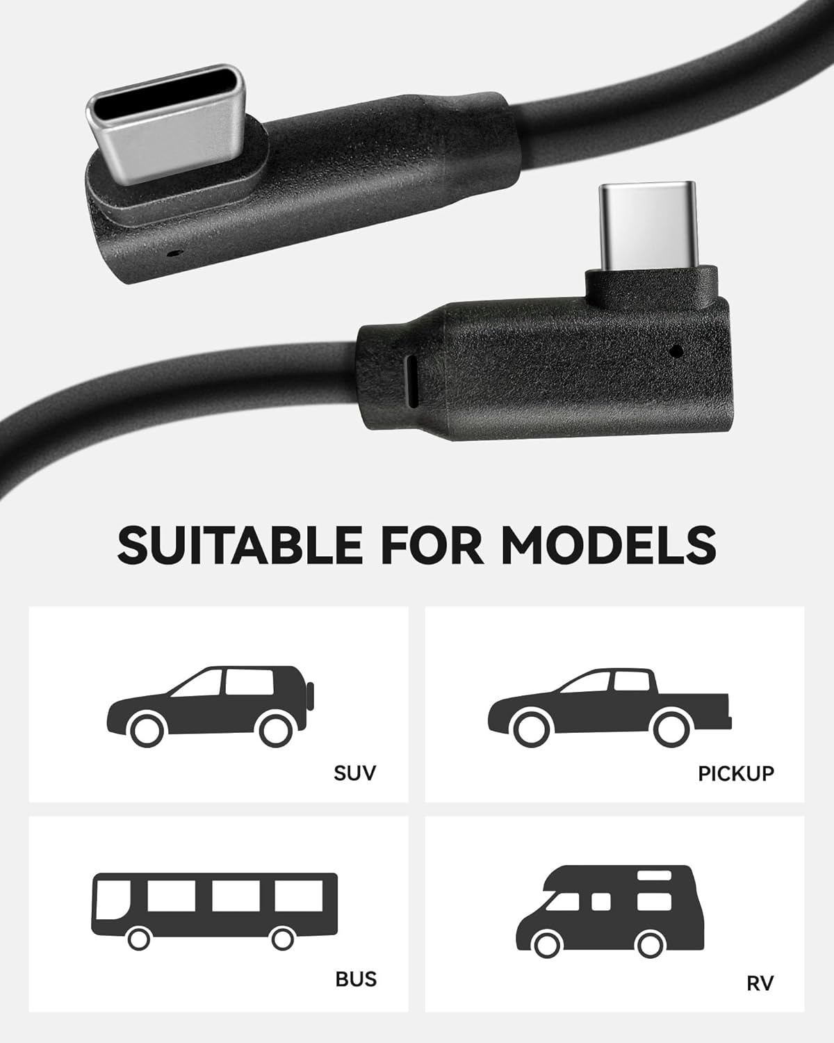 REDTIGER 33FT Dual Type-C Backup Camera Cable for F77 Dash