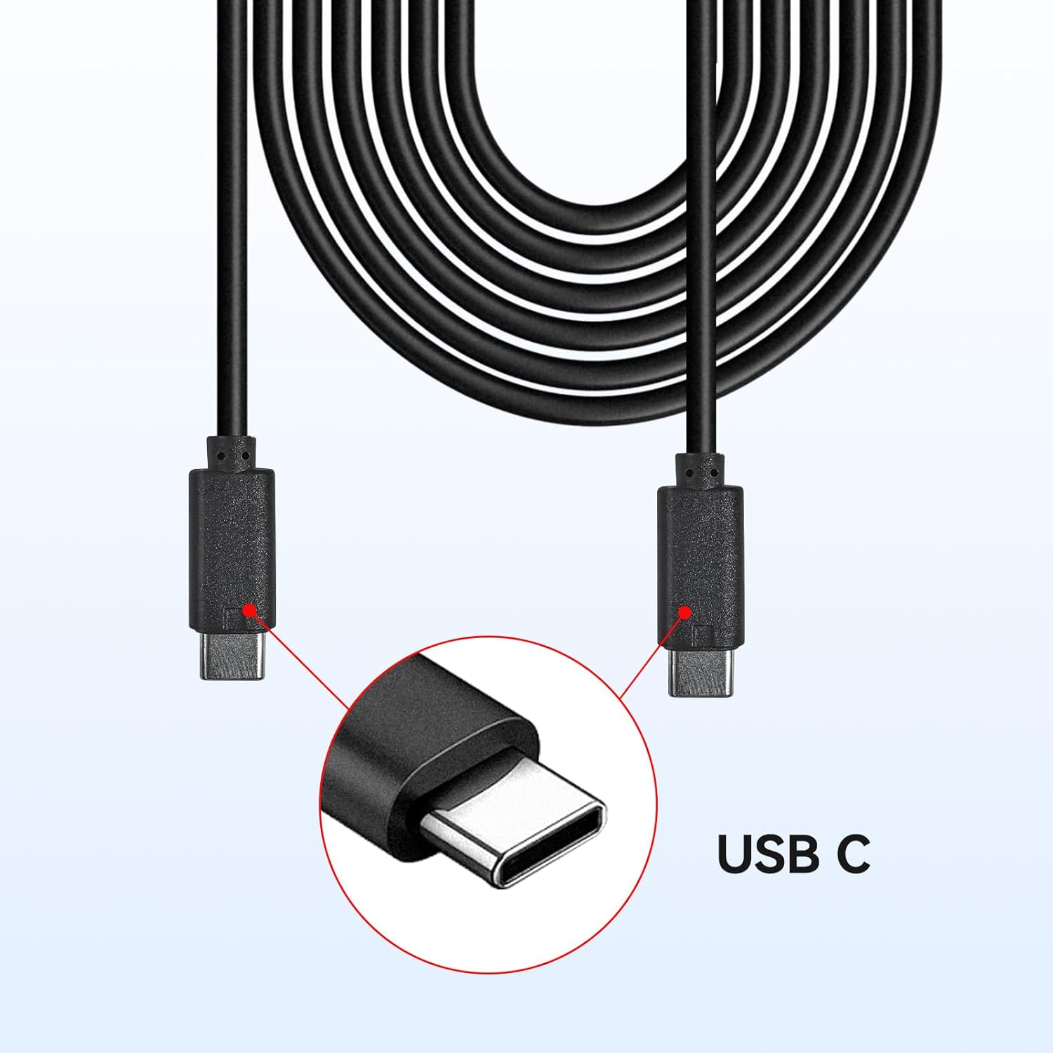 REDTIGER 33FT USB C Dash Cam Extension Cable for F17/VC70