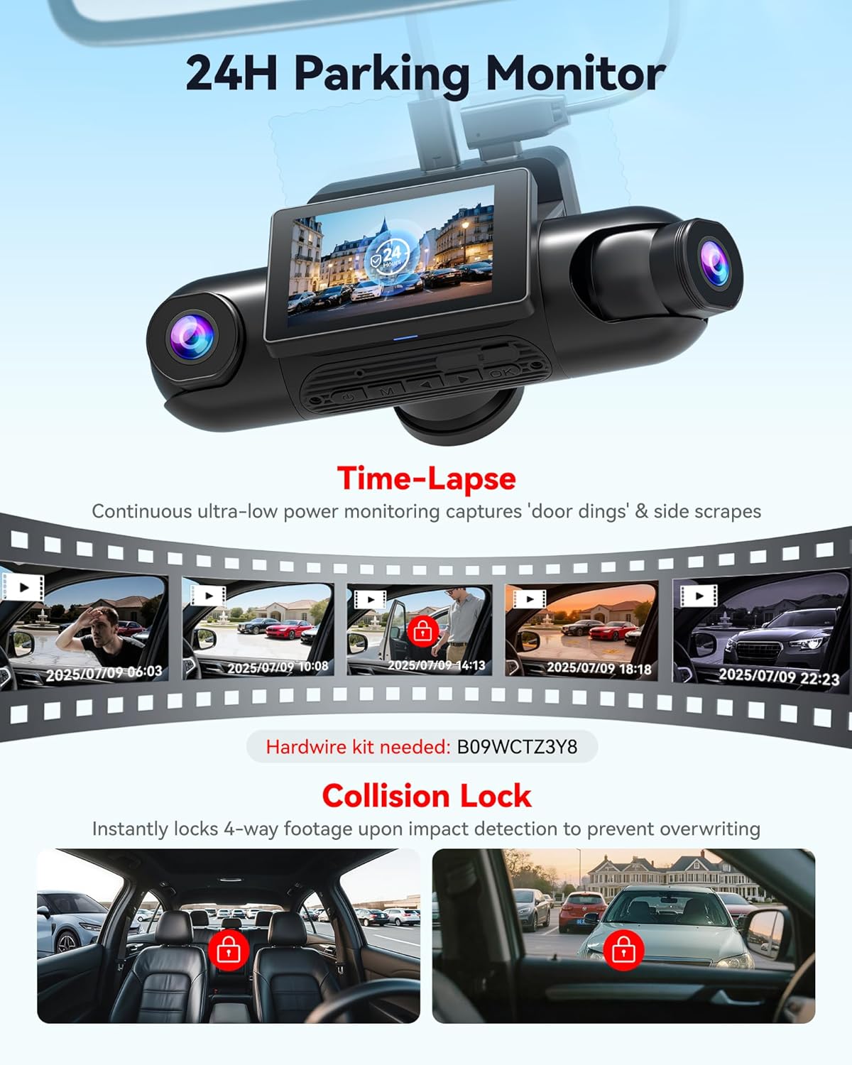 REDTIGER 4-Channel 360° Dash Cam with Dual STARVIS 2 2.5K