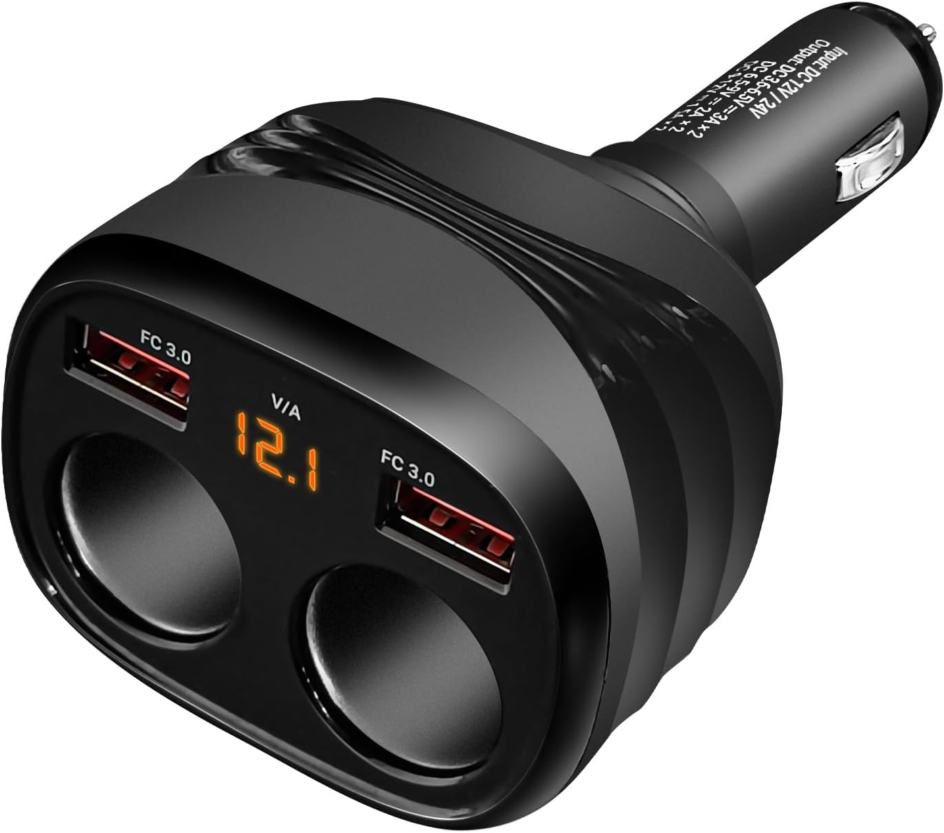 REDTIGER 4-in-1 Car Charger Adapter with Dual USB Ports