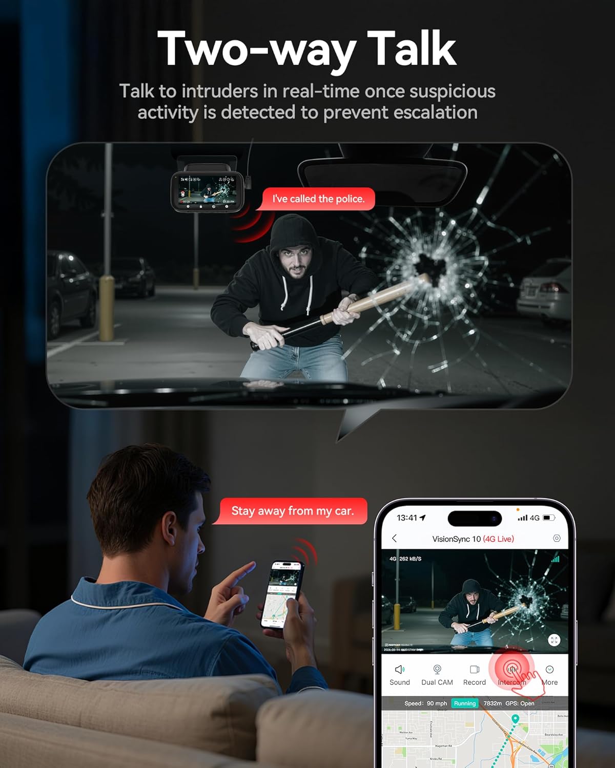 REDTIGER 4G LTE Dash Cam Front+Rear with Remote Live View
