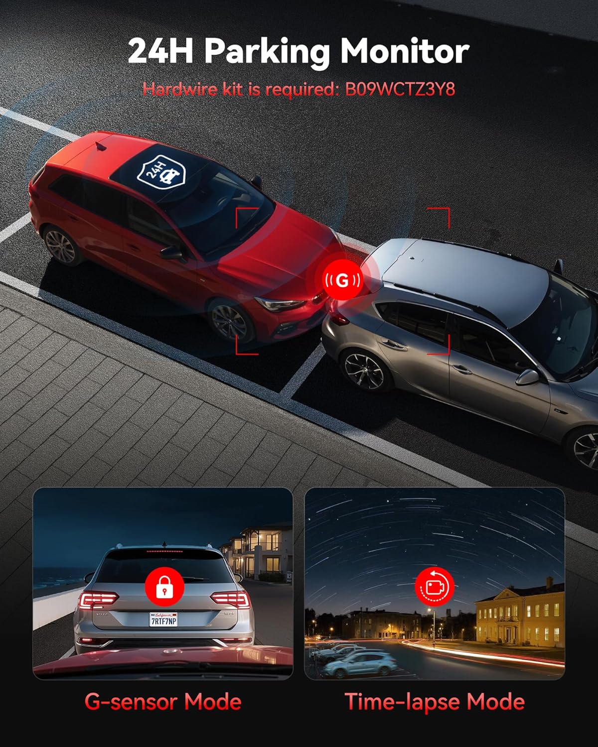 REDTIGER 4K Dash Cam Front+Rear with STARVIS 2 & GPS