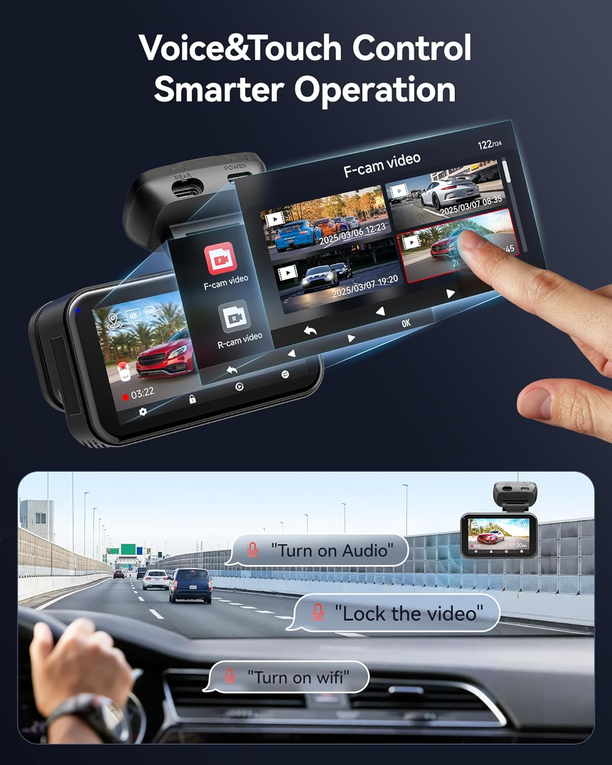 REDTIGER 4K Dash Cam Front & Rear with STARVIS 2 WiFi 6