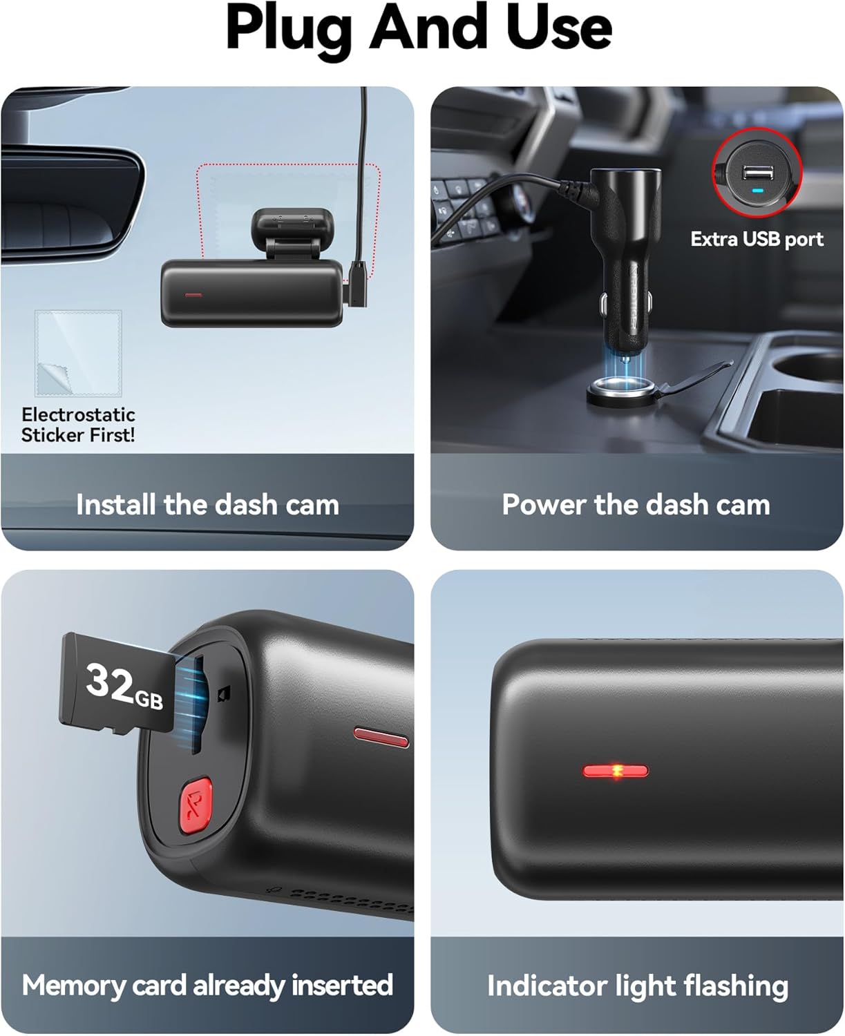 REDTIGER 4K Dash Cam with ADAS, WiFi, GPS & Night Vision