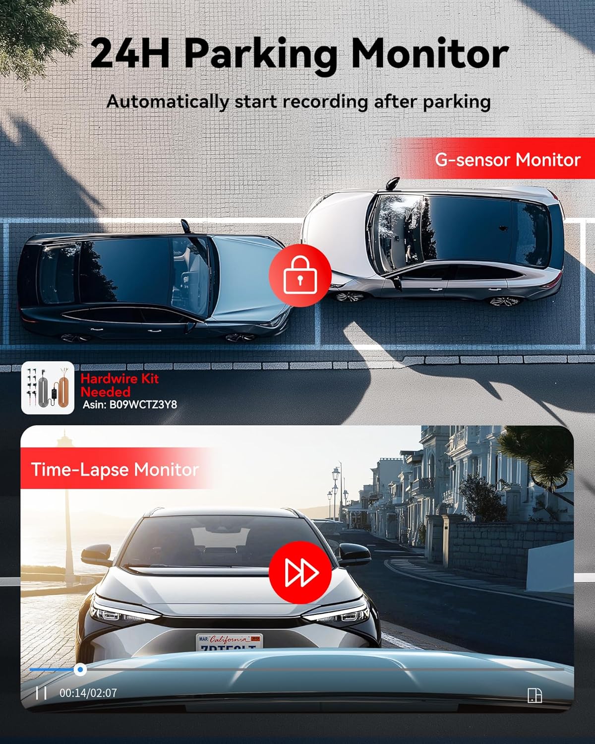 REDTIGER 4K Dash Cam with ADAS, WiFi, GPS & Night Vision