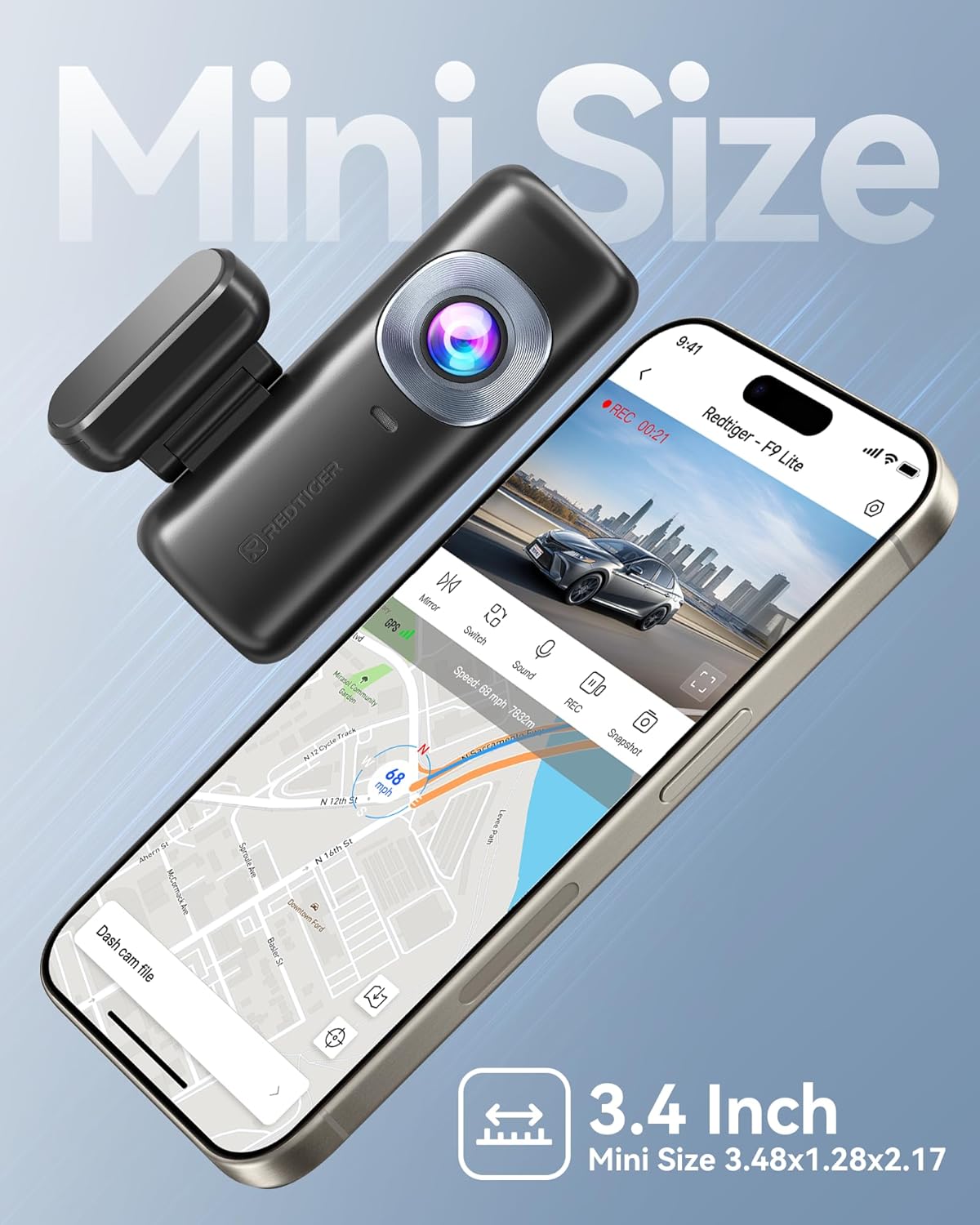 REDTIGER 4K Dash Cam with ADAS, WiFi, GPS & Night Vision