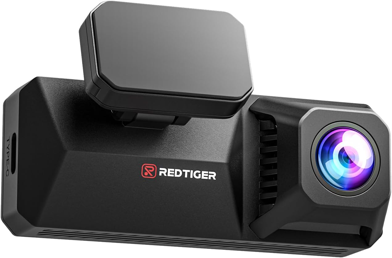 REDTIGER 4K Rear Camera & Dual-USB C Cable for F77 Dash Cam