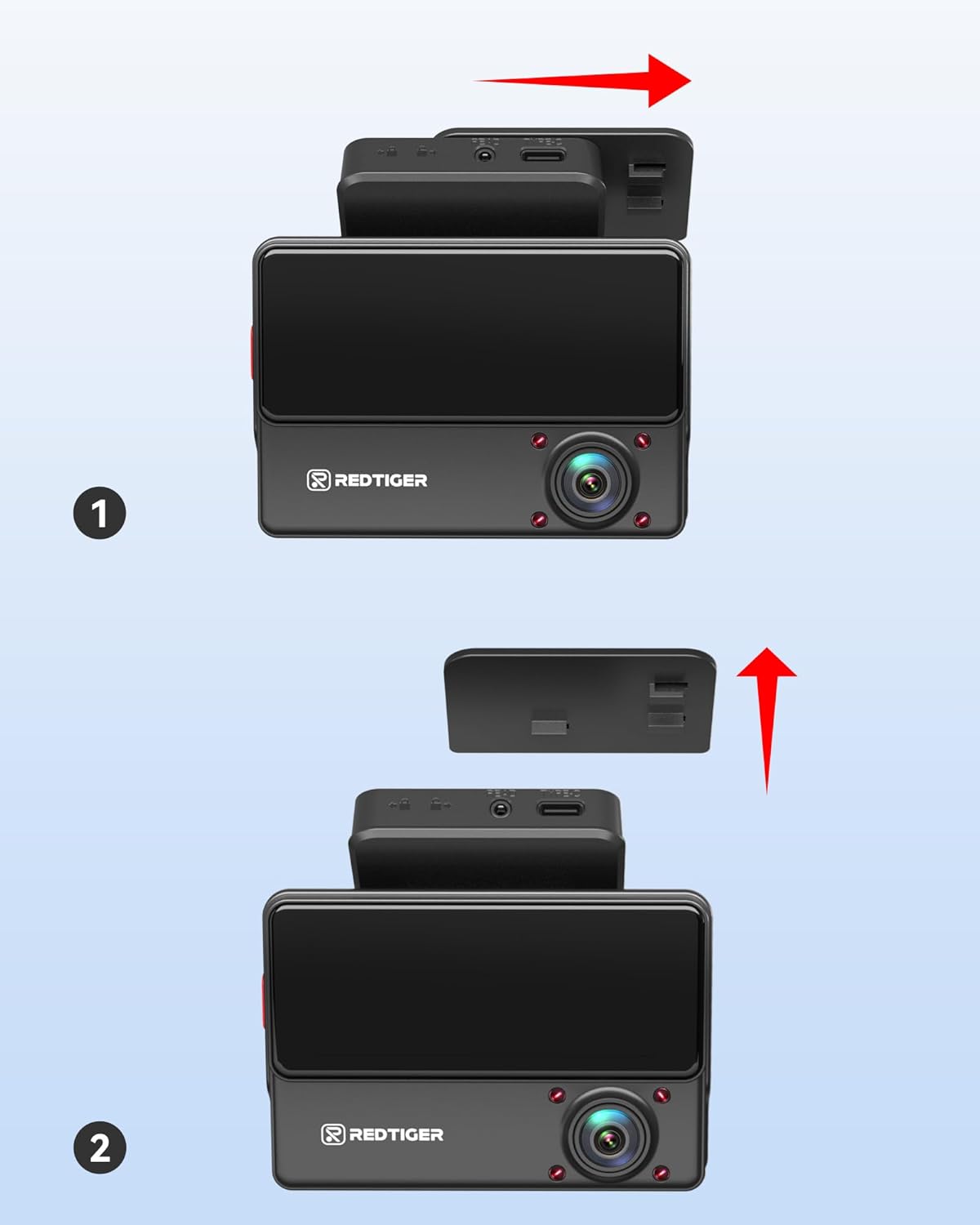 REDTIGER Adhesive & Electrostatic Stickers for VP20 Dash Cam
