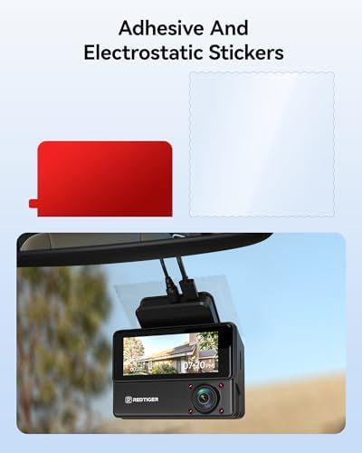 REDTIGER Adhesive & Electrostatic Stickers for VP20 Dash Cam
