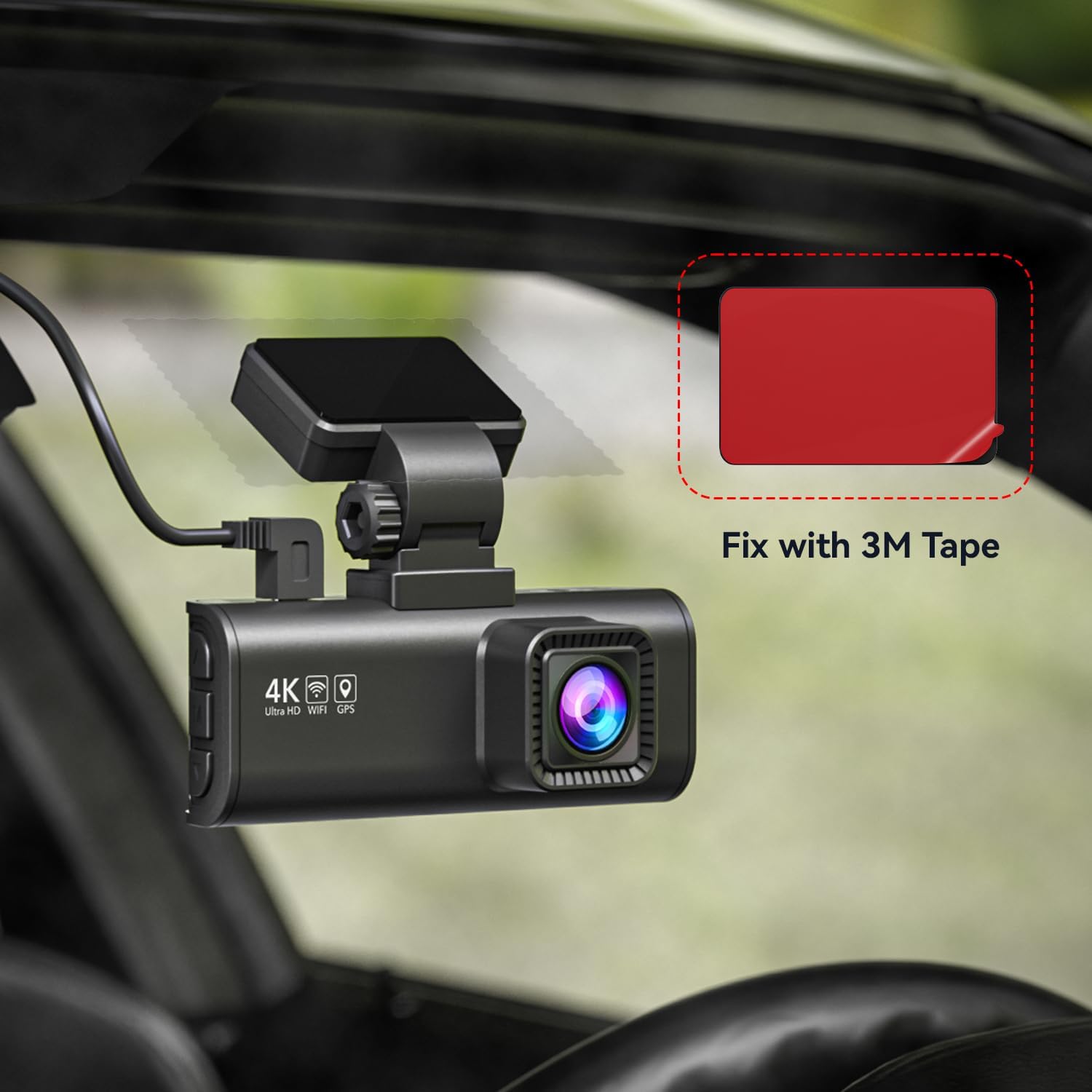 REDTIGER Dash Cam Adhesive & Electrostatic Mounting Stickers