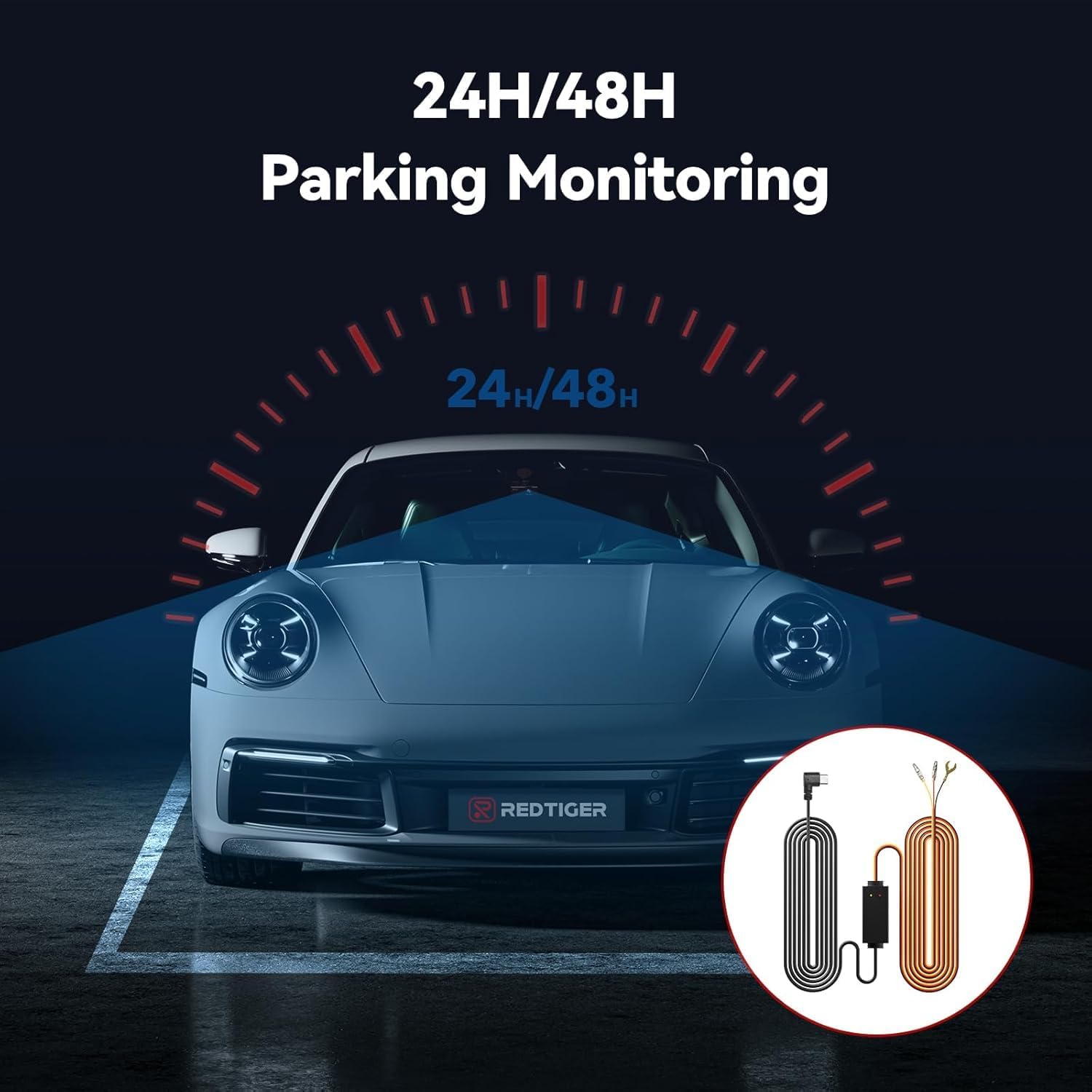 REDTIGER Dash Cam Hardwire Kit with 24H Parking Monitor