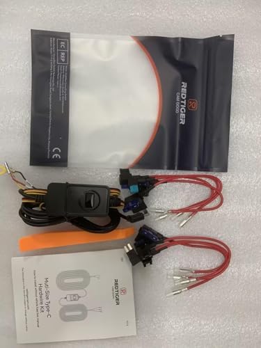 REDTIGER F7N Dash Cam Hardwire Kit USB-C Port 12-24V