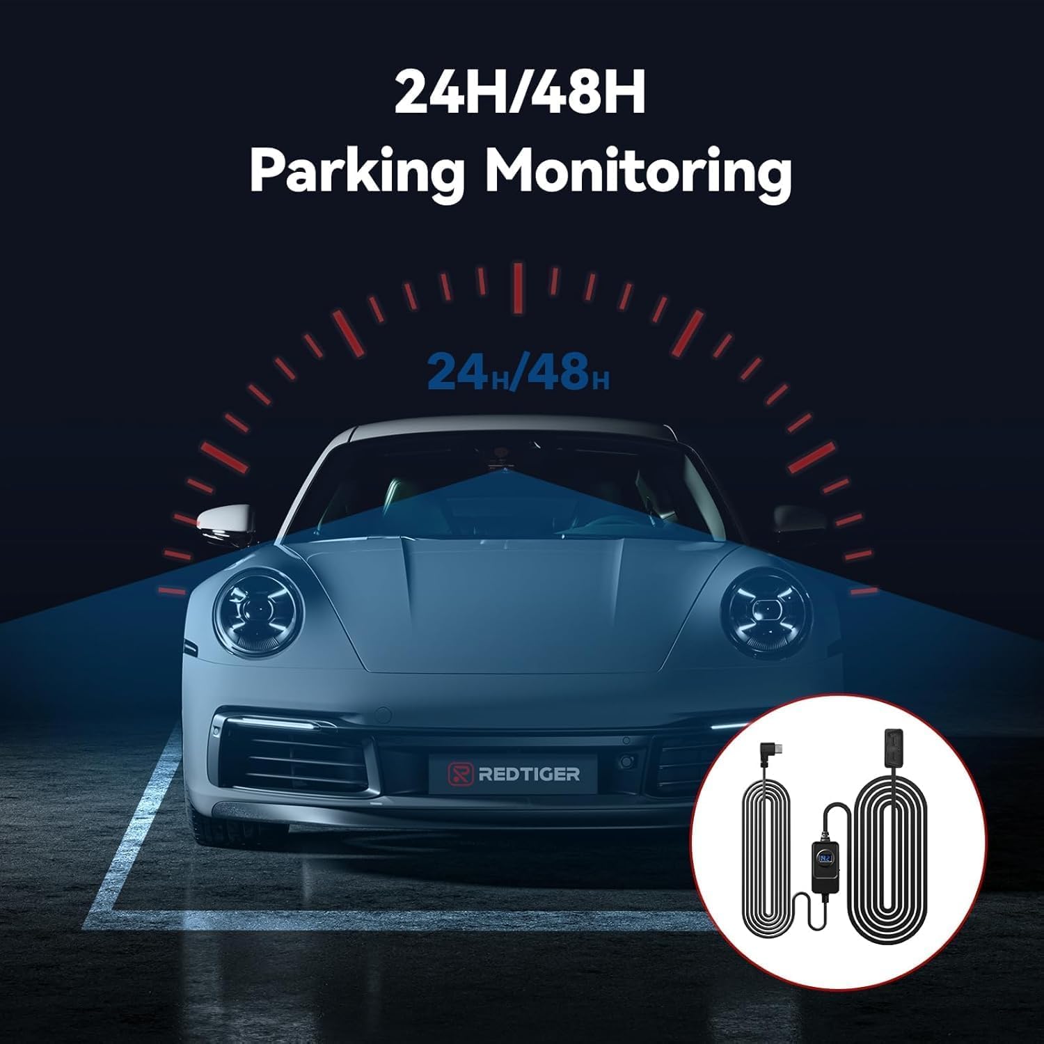 REDTIGER OBD Hardwire Kit USB-C Power Cable for Dash Cams