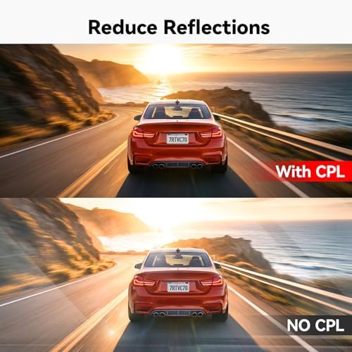 REDTIGER VC70 Polarizing CPL Filter for Dash Cam